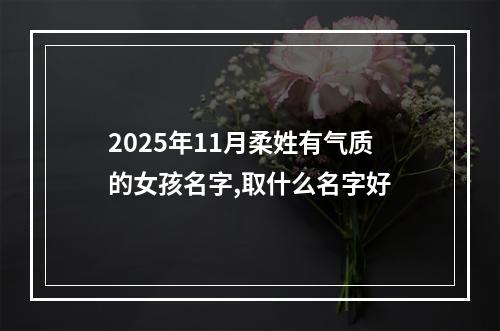 2025年11月柔姓有气质的女孩名字,取什么名字好