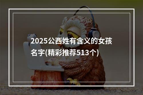 2025公西姓有含义的女孩名字(精彩推荐513个)