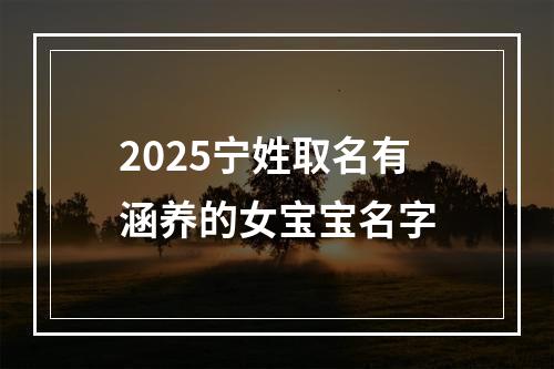 2025宁姓取名有涵养的女宝宝名字