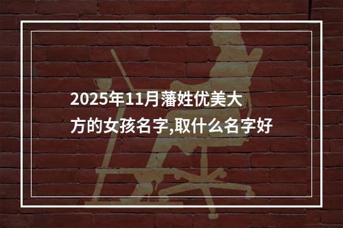 2025年11月藩姓优美大方的女孩名字,取什么名字好