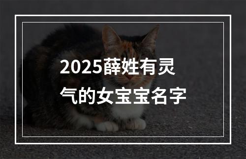 2025薛姓有灵气的女宝宝名字