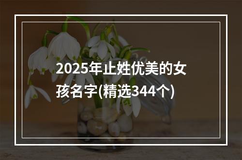 2025年止姓优美的女孩名字(精选344个)
