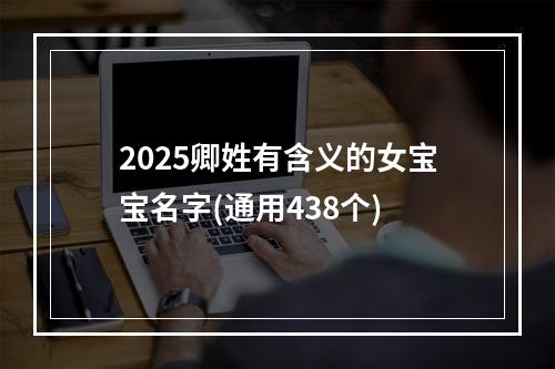 2025卿姓有含义的女宝宝名字(通用438个)