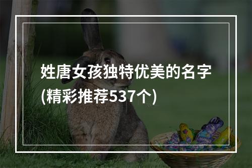 姓唐女孩独特优美的名字(精彩推荐537个)