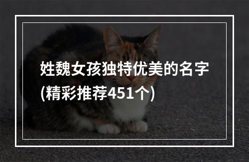 姓魏女孩独特优美的名字(精彩推荐451个)