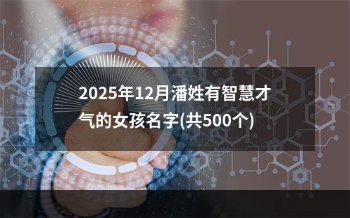 2025年12月潘姓有智慧才气的女孩名字(共500个)