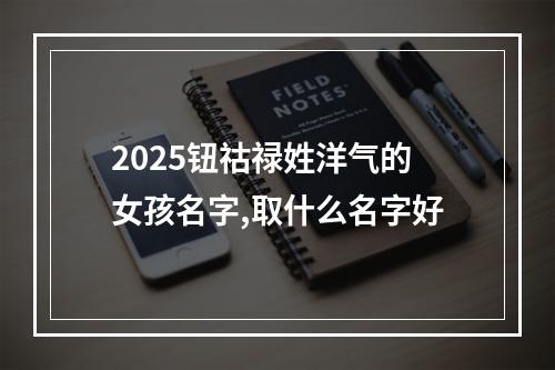 2025钮祜禄姓洋气的女孩名字,取什么名字好
