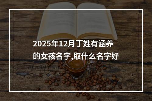 2025年12月丁姓有涵养的女孩名字,取什么名字好