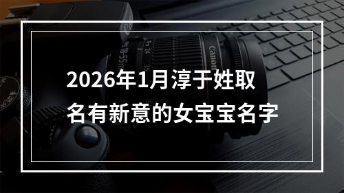 2026年1月淳于姓取名有新意的女宝宝名字