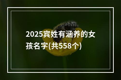 2025宾姓有涵养的女孩名字(共558个)
