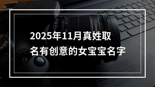 2025年11月真姓取名有创意的女宝宝名字