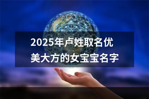 2025年卢姓取名优美大方的女宝宝名字
