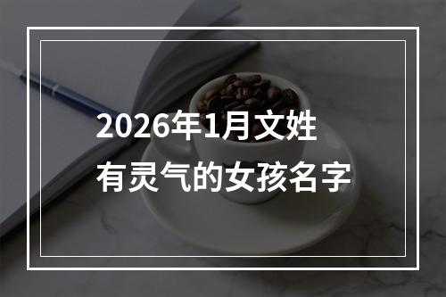2026年1月文姓有灵气的女孩名字