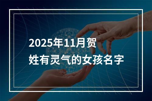 2025年11月贺姓有灵气的女孩名字
