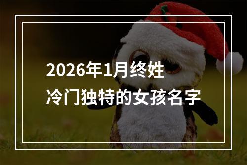 2026年1月终姓冷门独特的女孩名字