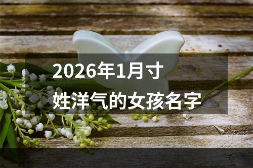 2026年1月寸姓洋气的女孩名字
