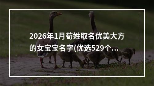 2026年1月荀姓取名优美大方的女宝宝名字(优选529个)