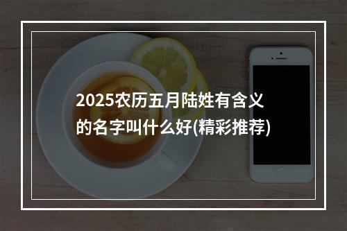 2025农历五月陆姓有含义的名字叫什么好(精彩推荐)