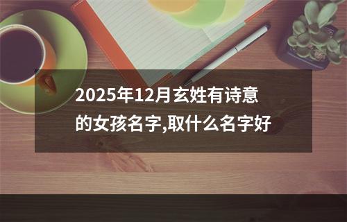 2025年12月玄姓有诗意的女孩名字,取什么名字好