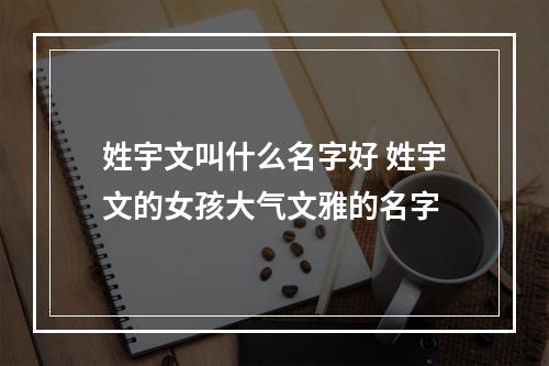 姓宇文叫什么名字好 姓宇文的女孩大气文雅的名字