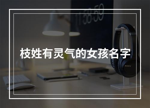 枝姓有灵气的女孩名字