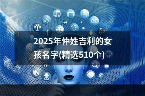 2025年仲姓吉利的女孩名字(精选510个)