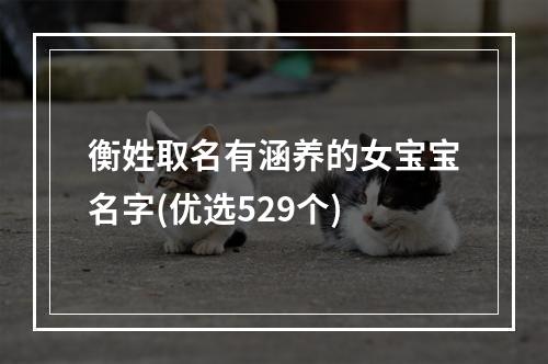 衡姓取名有涵养的女宝宝名字(优选529个)