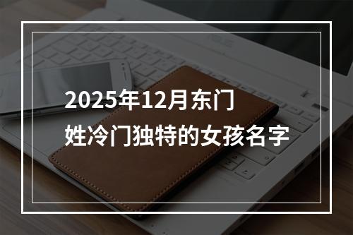 2025年12月东门姓冷门独特的女孩名字