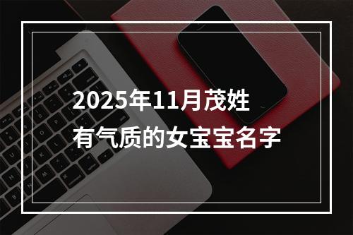 2025年11月茂姓有气质的女宝宝名字