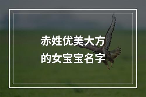 赤姓优美大方的女宝宝名字