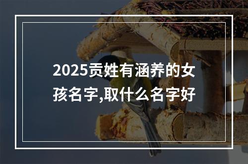 2025贡姓有涵养的女孩名字,取什么名字好