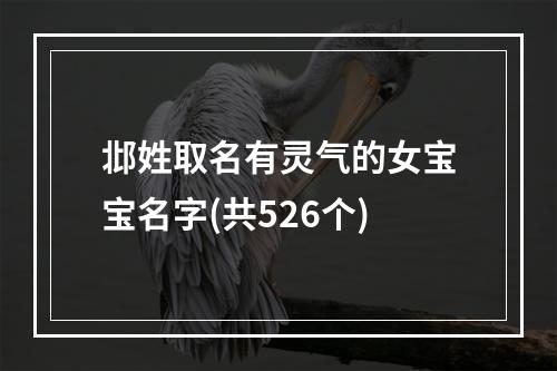 邶姓取名有灵气的女宝宝名字(共526个)