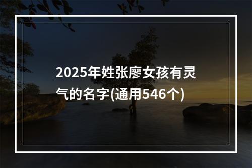 2025年姓张廖女孩有灵气的名字(通用546个)