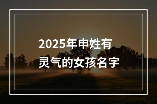 2025年申姓有灵气的女孩名字
