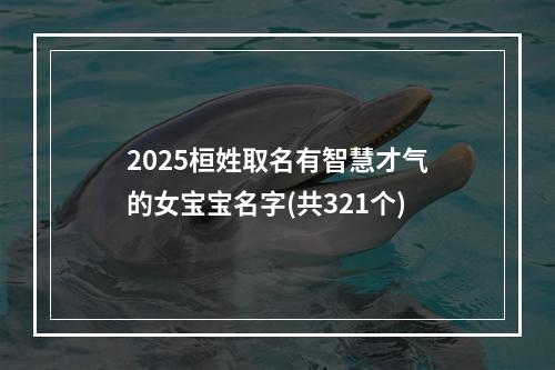 2025桓姓取名有智慧才气的女宝宝名字(共321个)