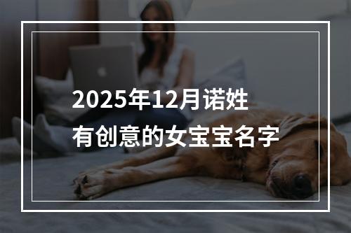 2025年12月诺姓有创意的女宝宝名字