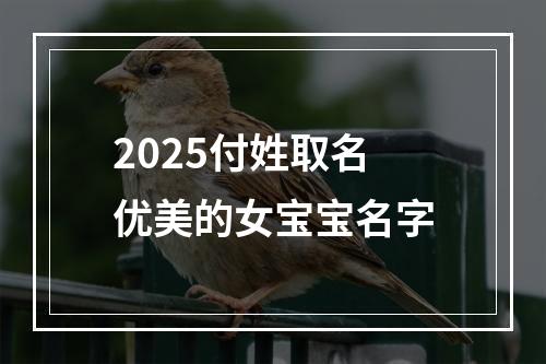 2025付姓取名优美的女宝宝名字