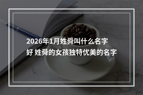 2026年1月姓舜叫什么名字好 姓舜的女孩独特优美的名字