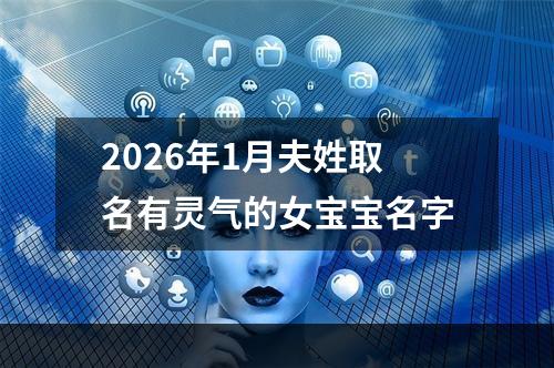 2026年1月夫姓取名有灵气的女宝宝名字