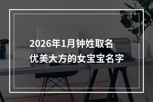 2026年1月钟姓取名优美大方的女宝宝名字