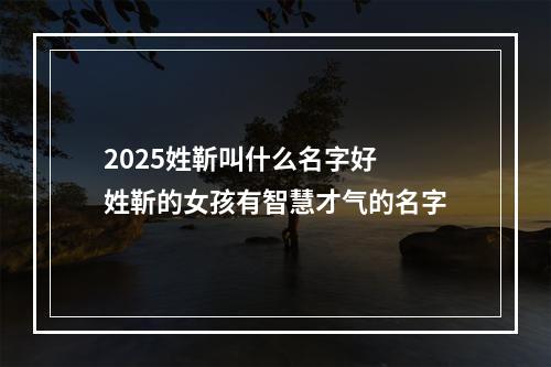 2025姓靳叫什么名字好 姓靳的女孩有智慧才气的名字