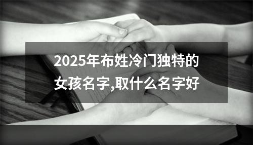 2025年布姓冷门独特的女孩名字,取什么名字好