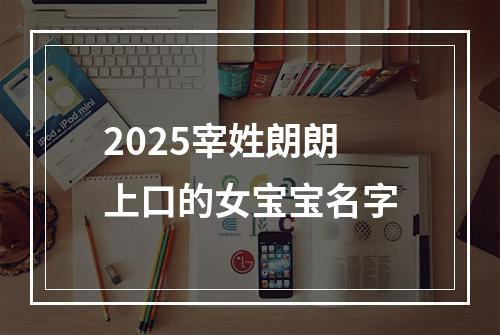 2025宰姓朗朗上口的女宝宝名字