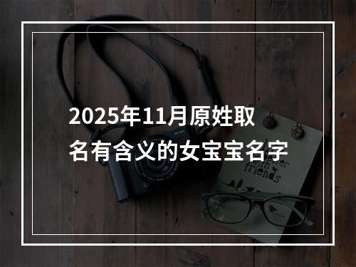 2025年11月原姓取名有含义的女宝宝名字