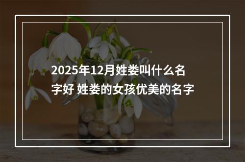 2025年12月姓娄叫什么名字好 姓娄的女孩优美的名字