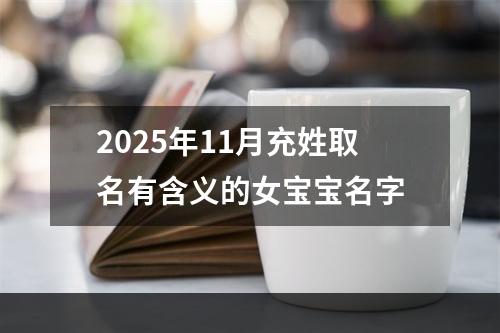 2025年11月充姓取名有含义的女宝宝名字