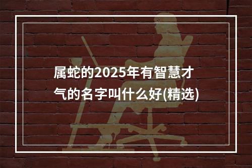 属蛇的2025年有智慧才气的名字叫什么好(精选)