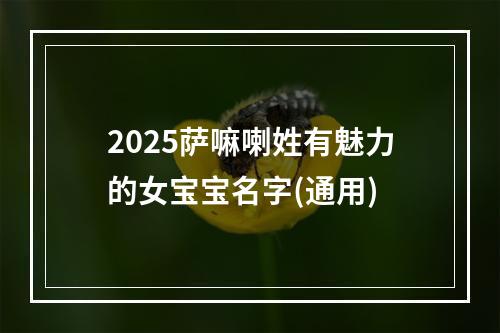 2025萨嘛喇姓有魅力的女宝宝名字(通用)