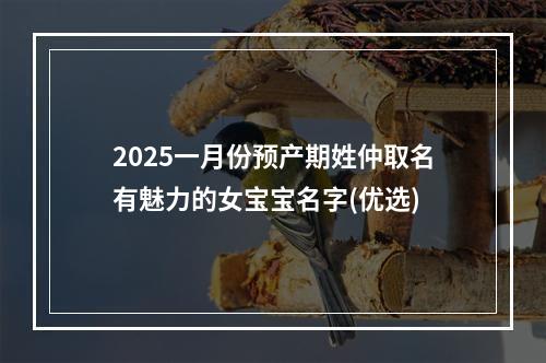 2025一月份预产期姓仲取名有魅力的女宝宝名字(优选)