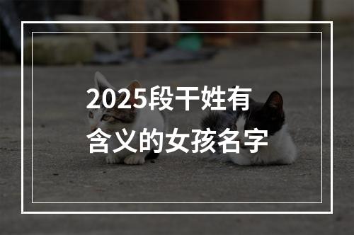 2025段干姓有含义的女孩名字